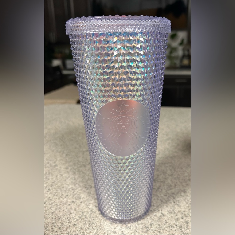 LTD EDITION Starbucks 2021 Iridescent “Unicorn/Rainbow Aurora" Studded Tumbler